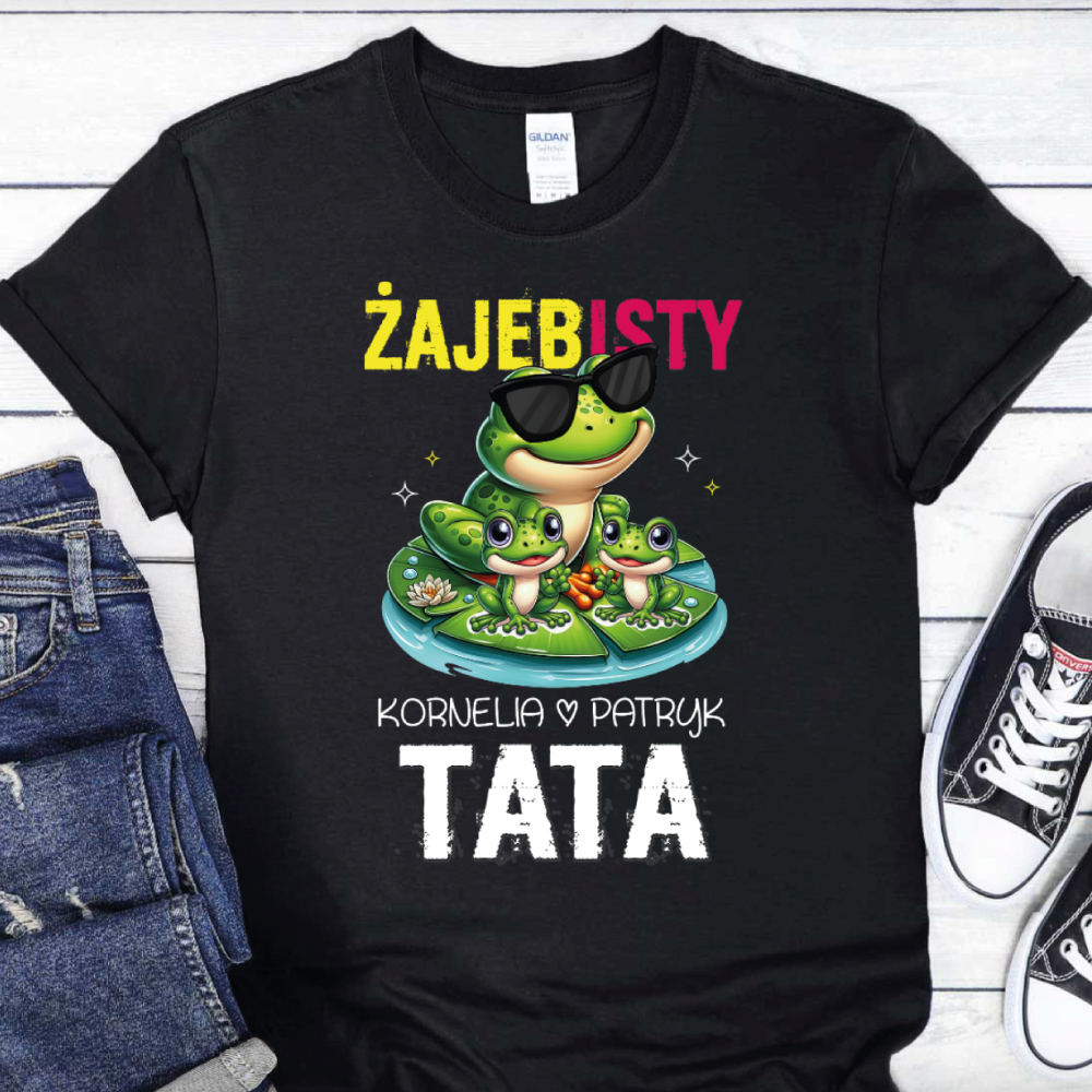 Żajebisty tata - Czarna koszulka