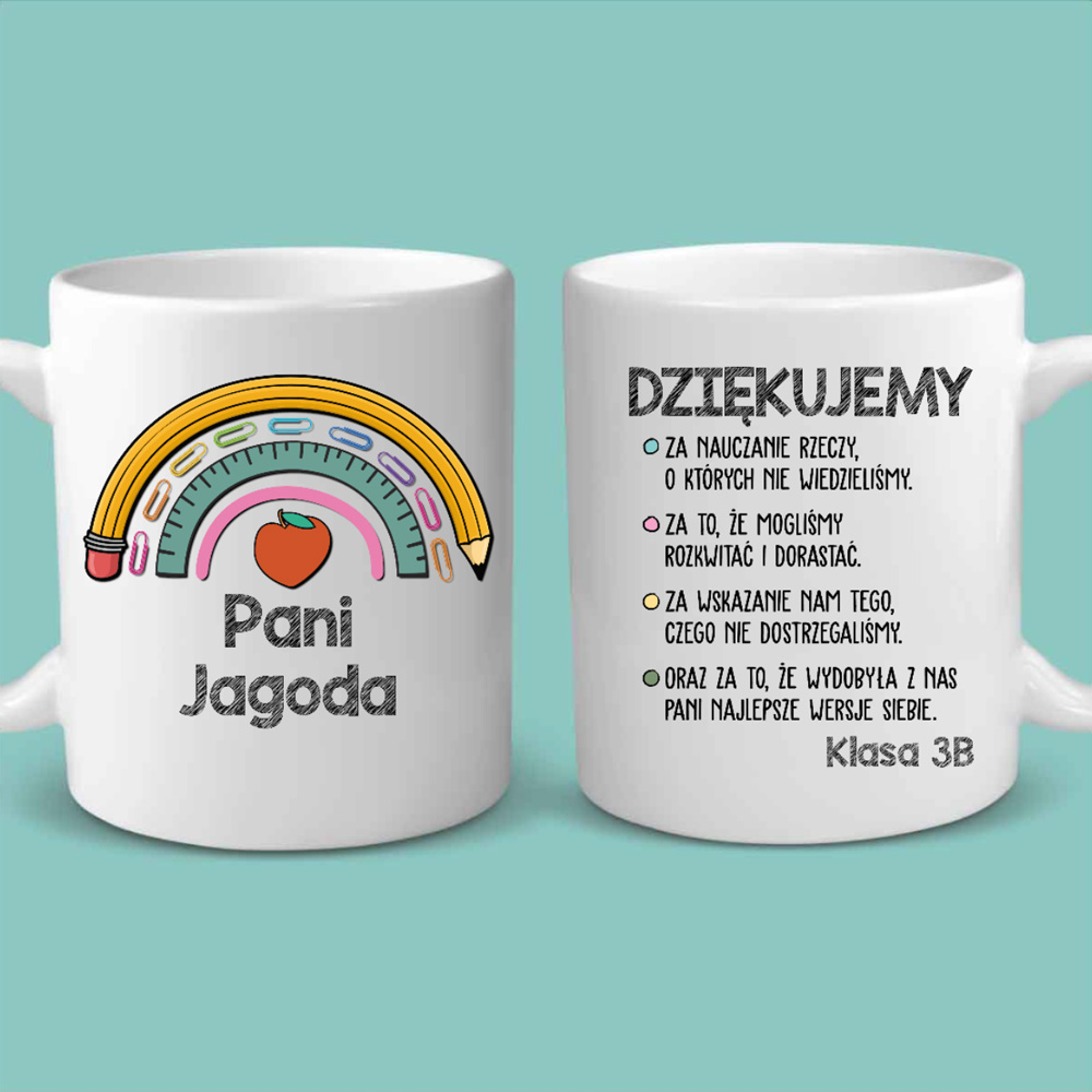 Podziękowanie dla Pani nauczycielki