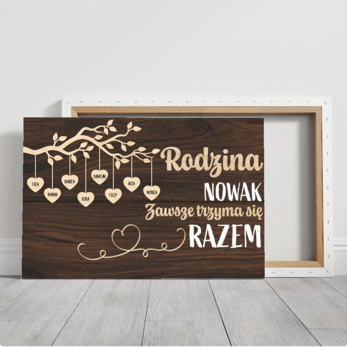 Rodzina trzyma się razem - Płótno