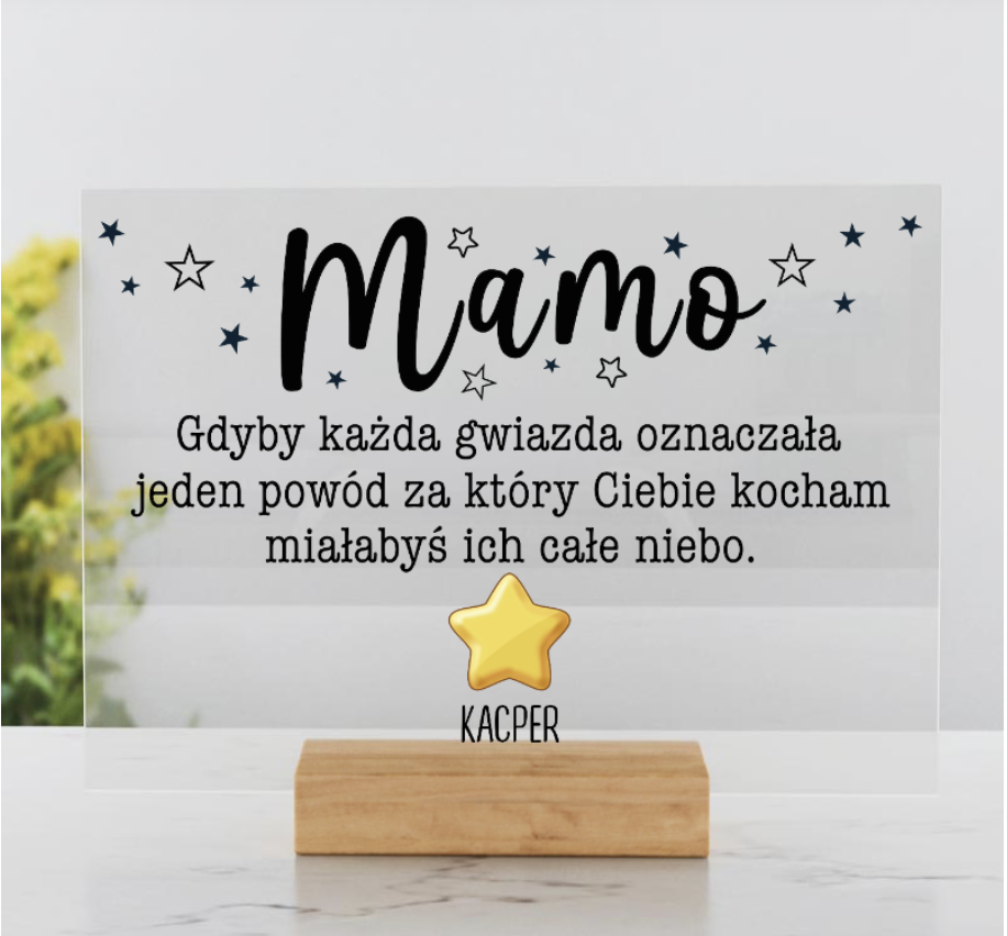 Gwiazdy - Tabliczka dla Mamy