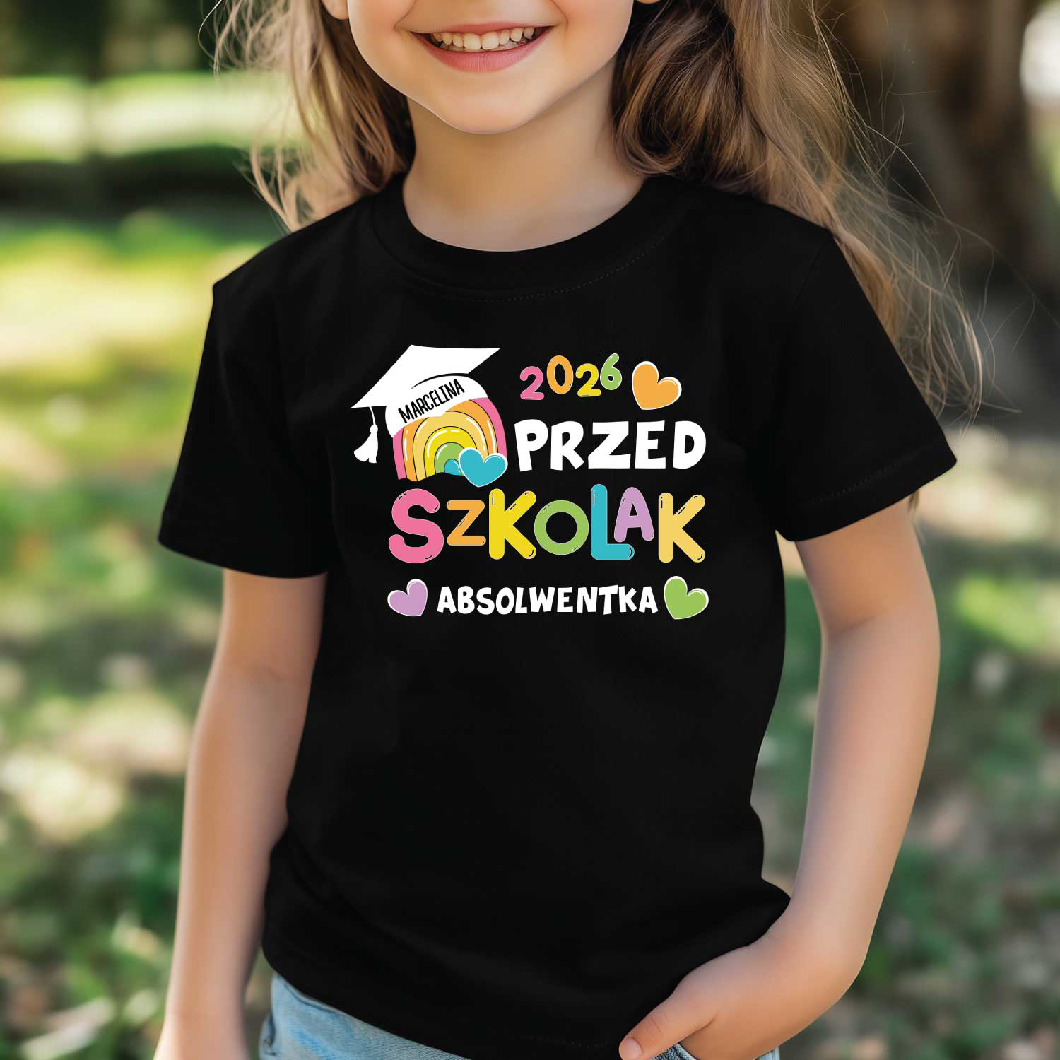 Absolwent/ka przedszkola - czarna koszulka