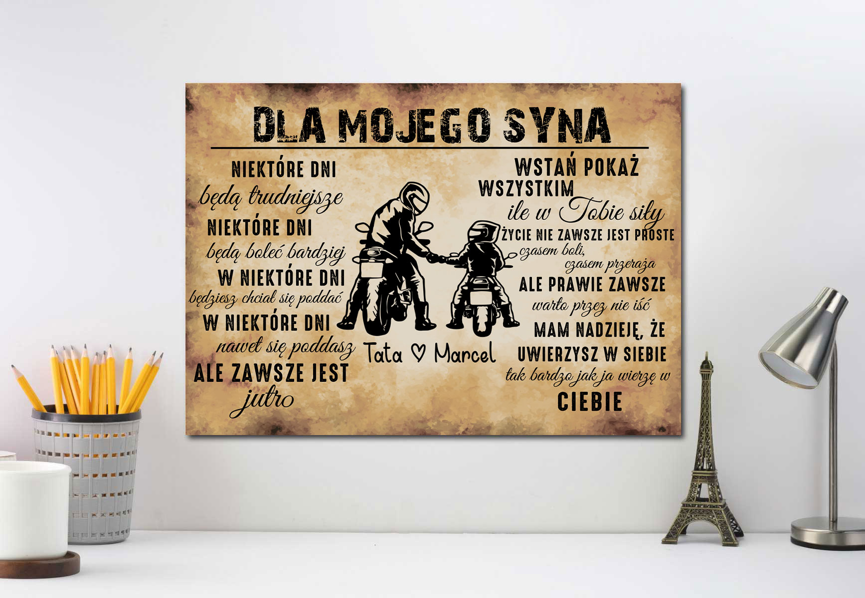 Dla mojego syna - tabliczka