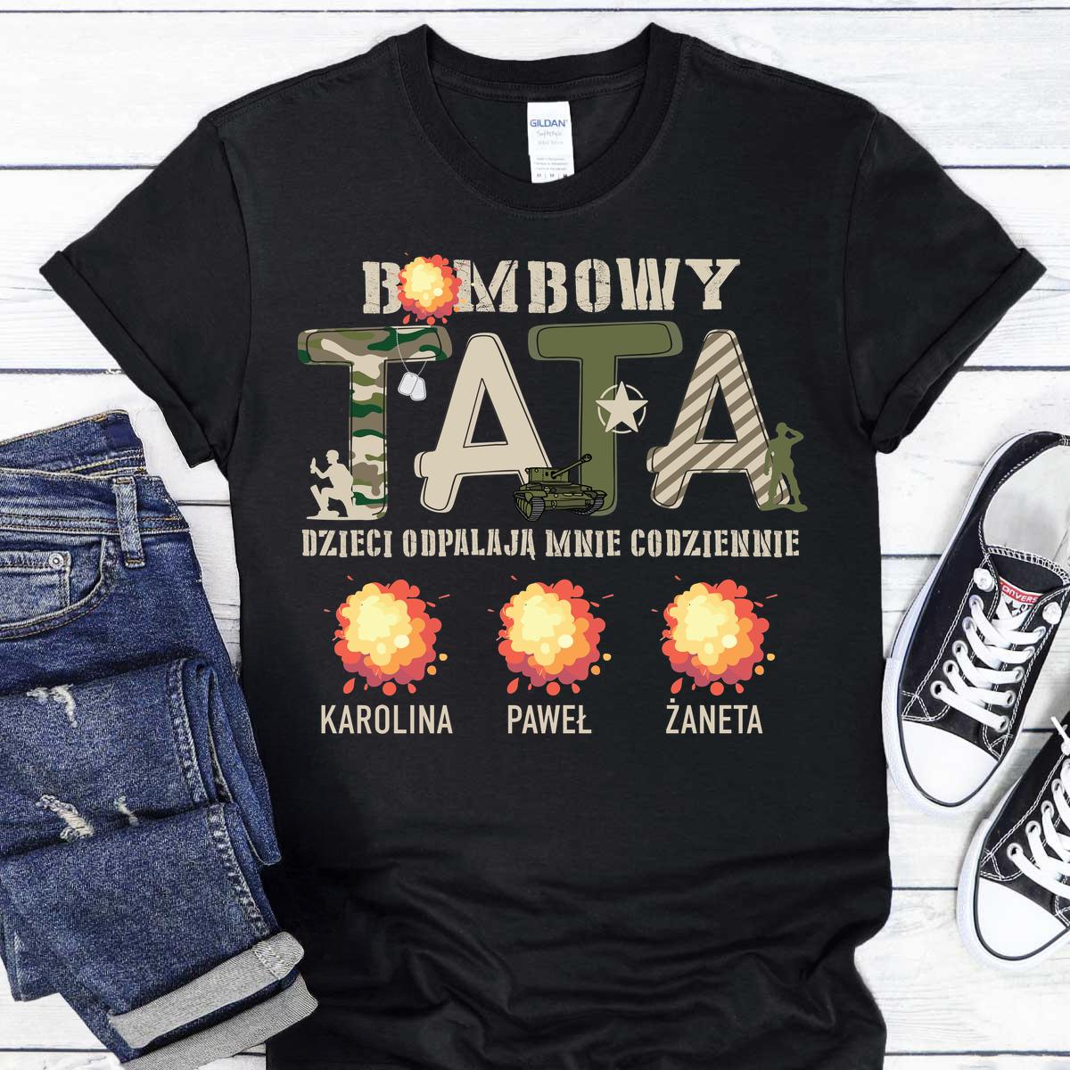 Bombowy tata - czarna koszulka