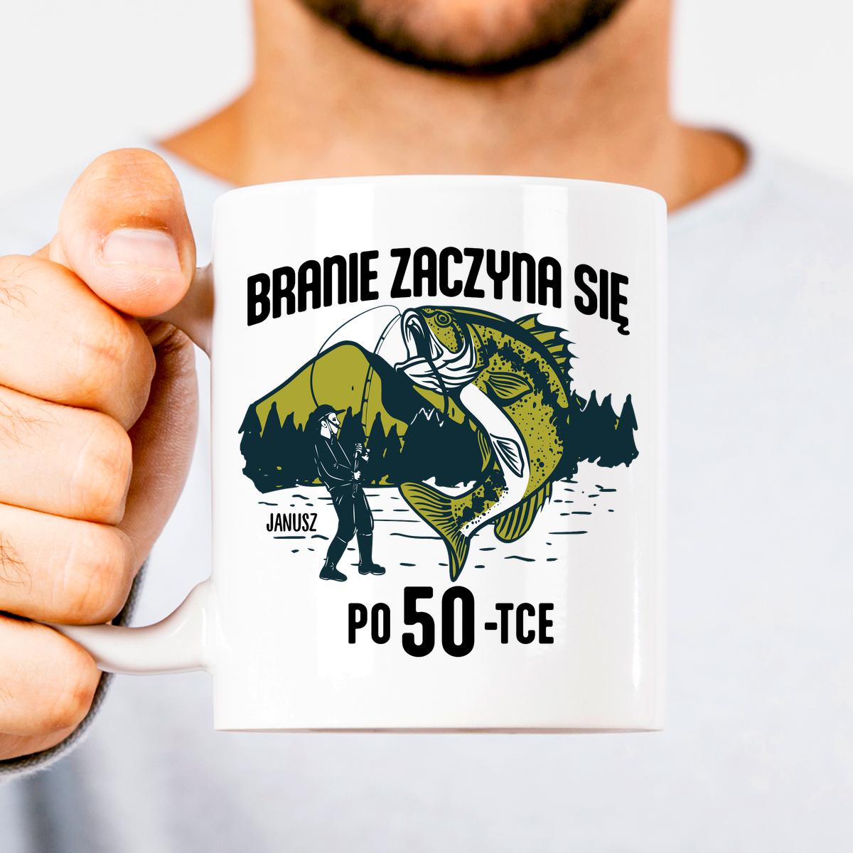 Branie za czyna się po 50 - kubek