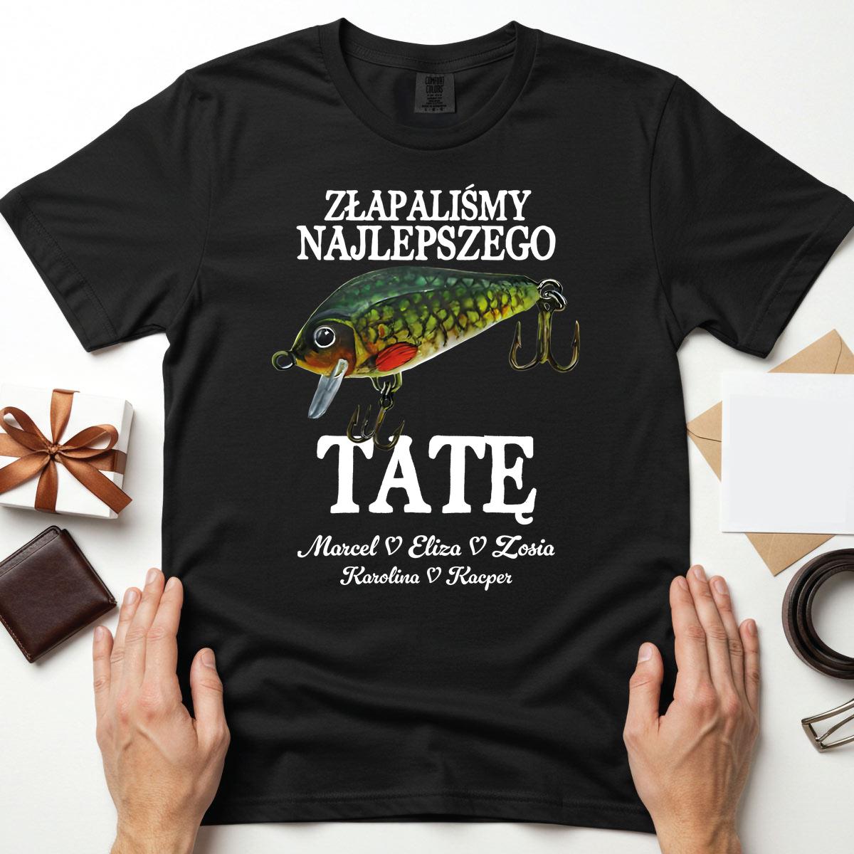 Czarna koszulka - Złapaliśmy najlepszego tatę