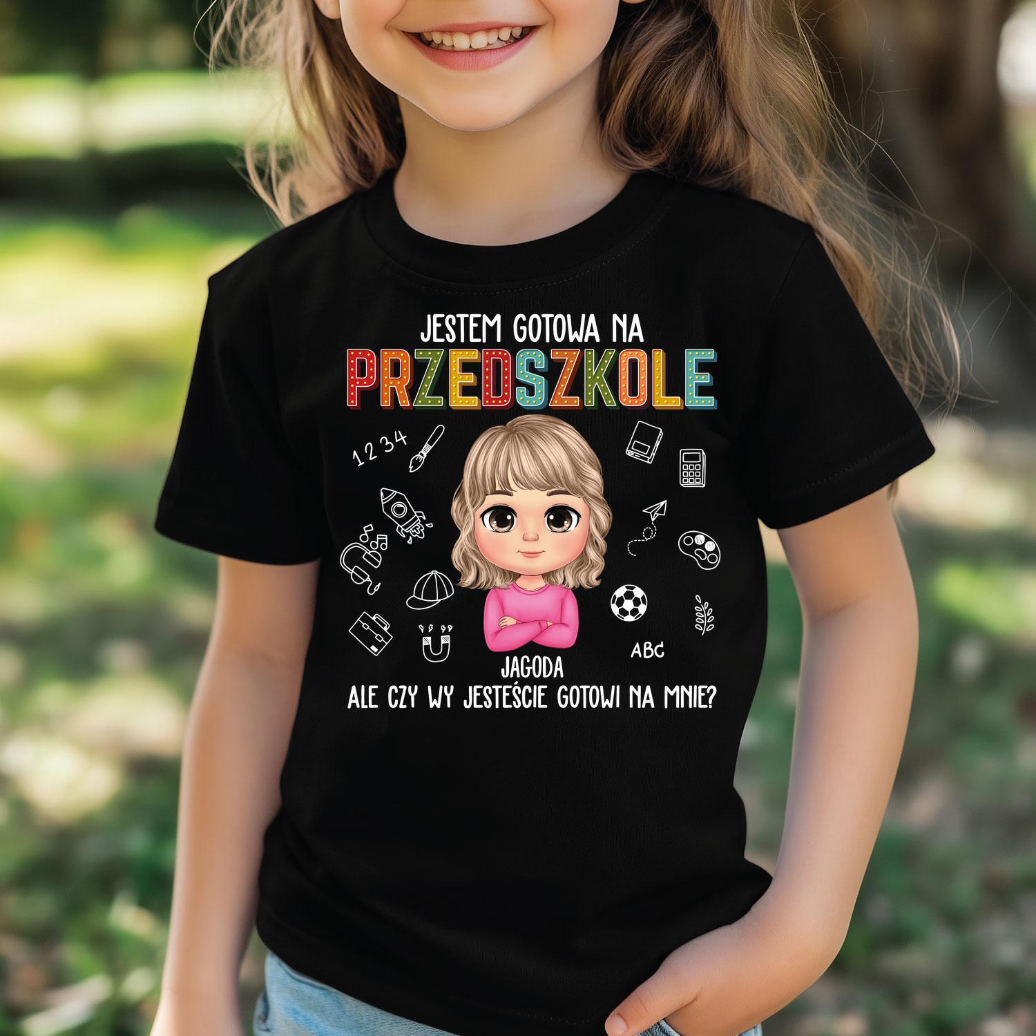 Gotowy na przedszkole - czarna koszulka