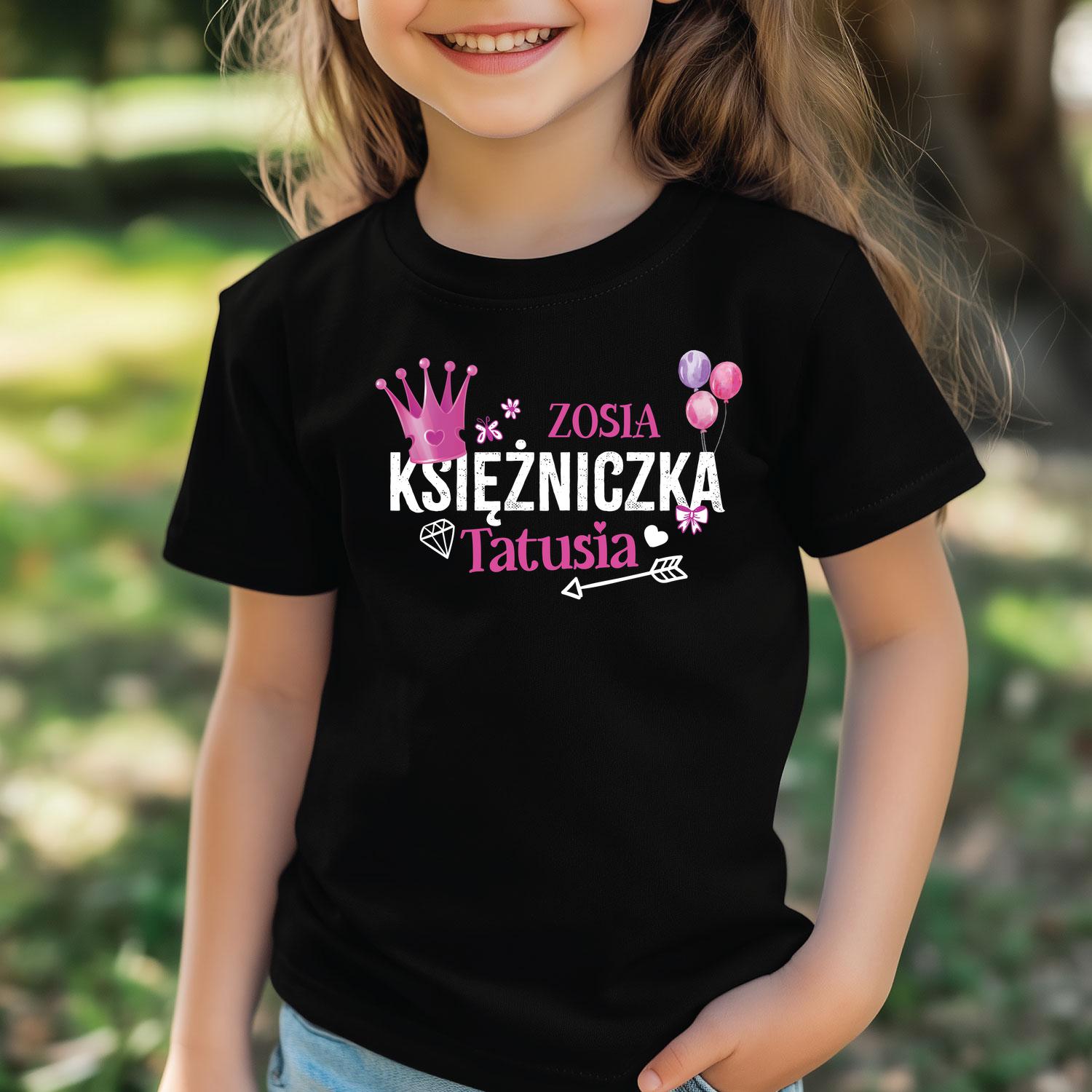 Księżniczka tatusia - czarna koszulka