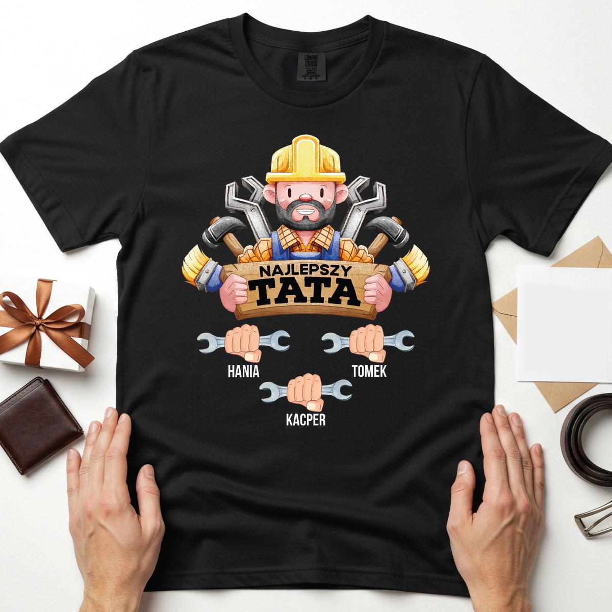 Najlepszy tata - czarna koszulka