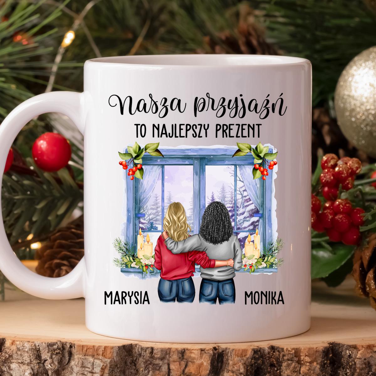Nasza przyjaźń to najlepszy prezent - kubek święta