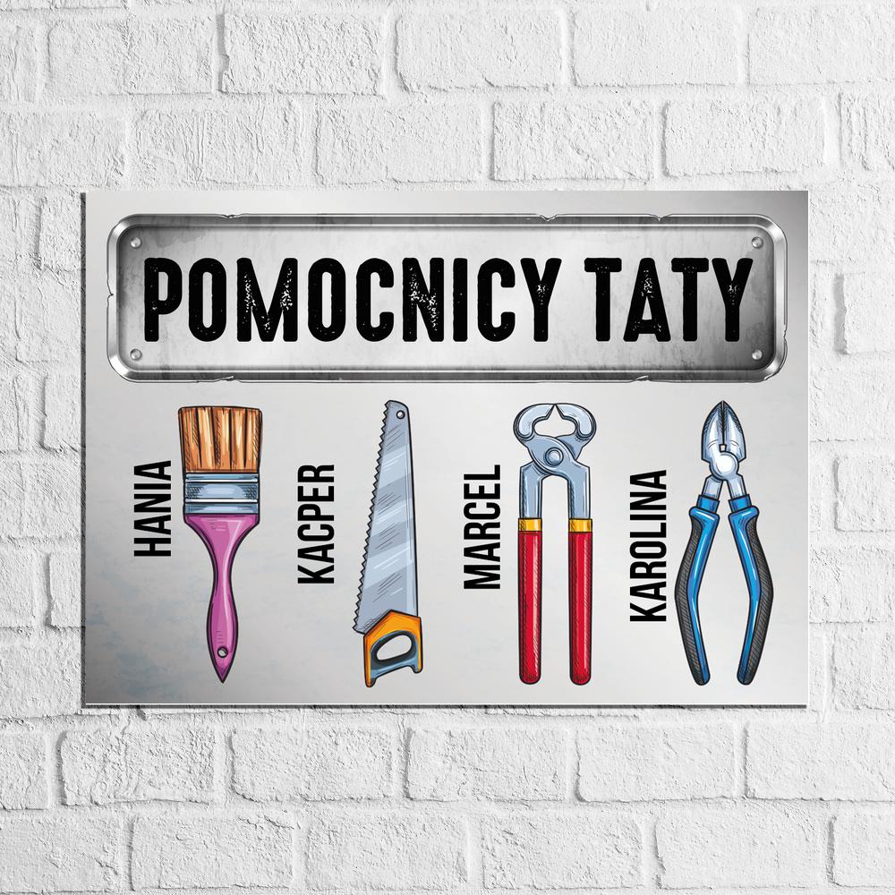 Pomocnicy taty - tabliczka