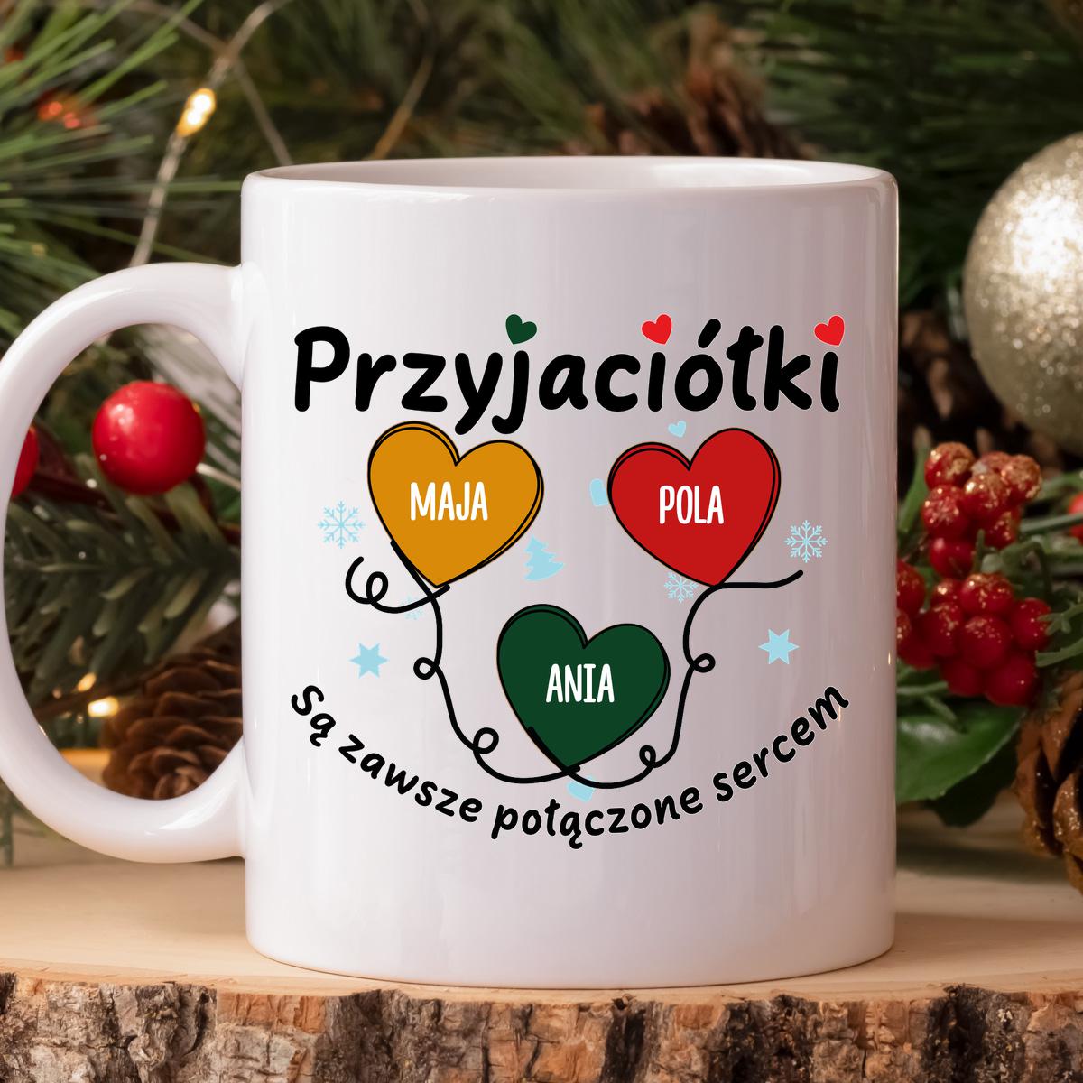 Przyjaciółki są połączone sercem - Kubek