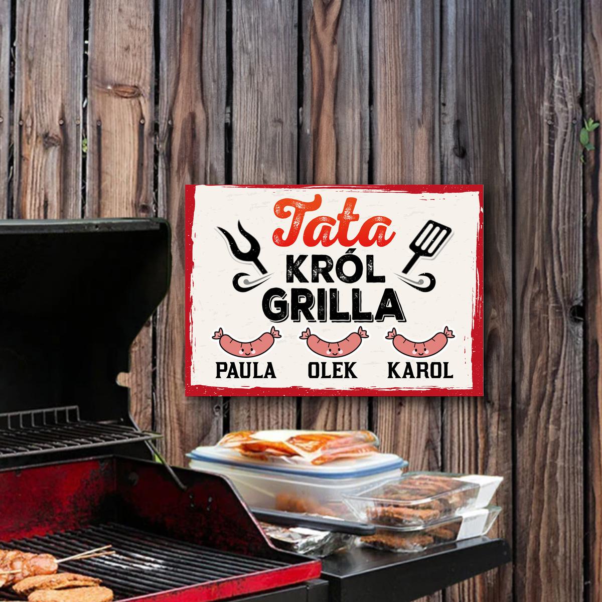 Tata to Król Grilla - Dibond (kiełbaski)