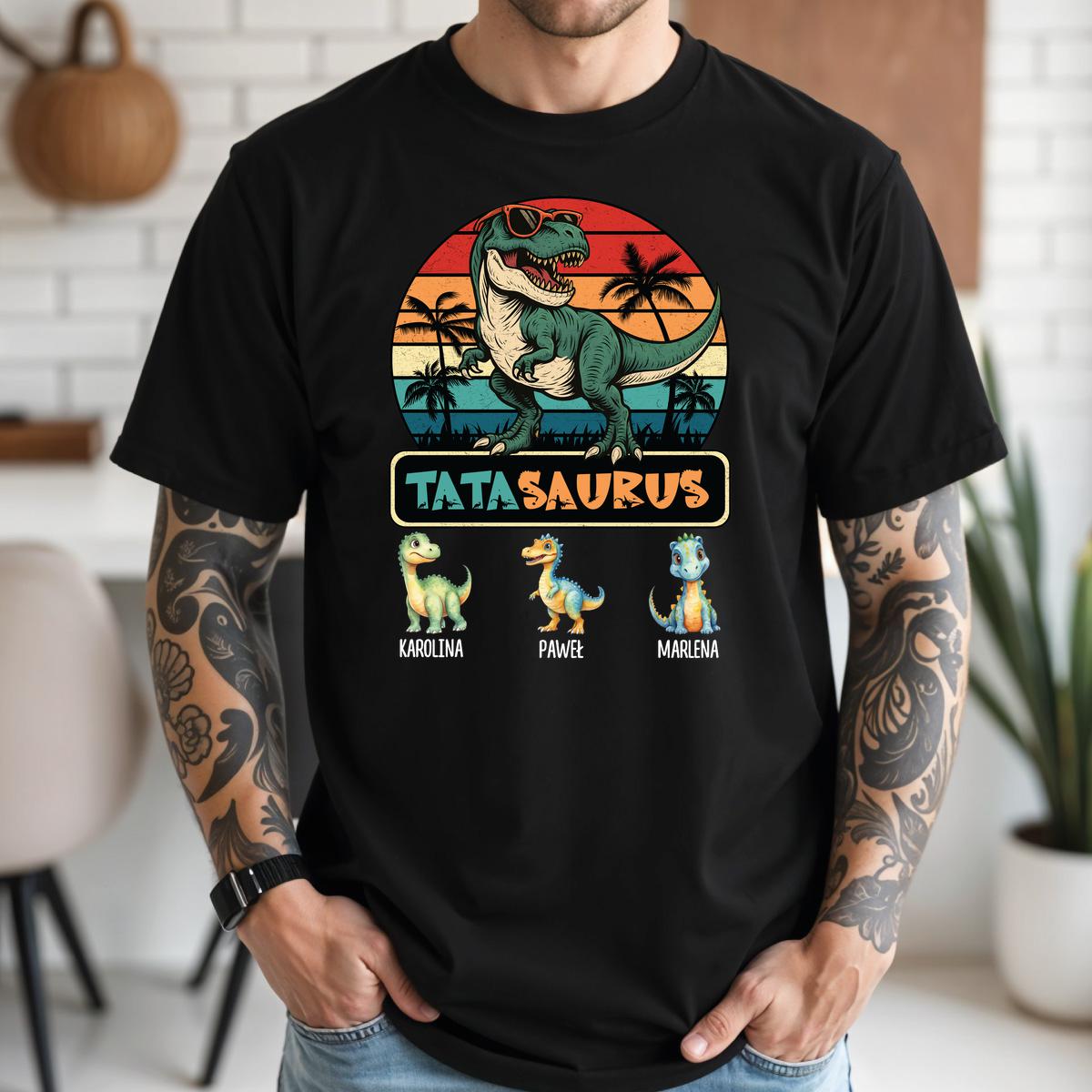 Tatasaurus - czarna koszulka