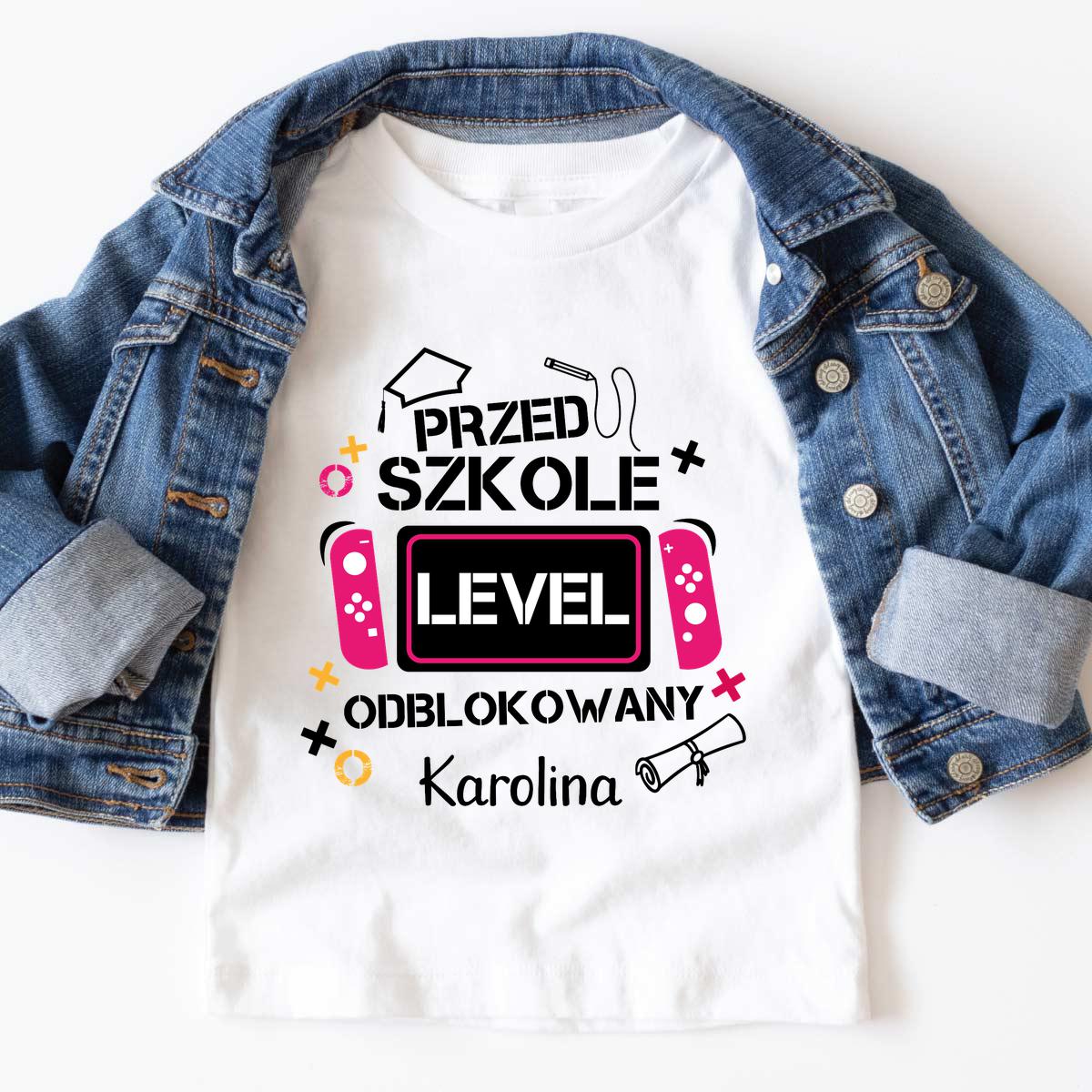  Przedszkole LEVEL odblokowany! - Biała Koszulka